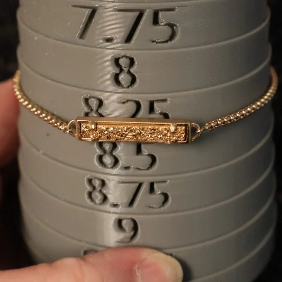 Kendra Scott Stan Drusy Slider Bracelet Adjustable Gold Tone Feminine Elegant - Picture 3 of 5